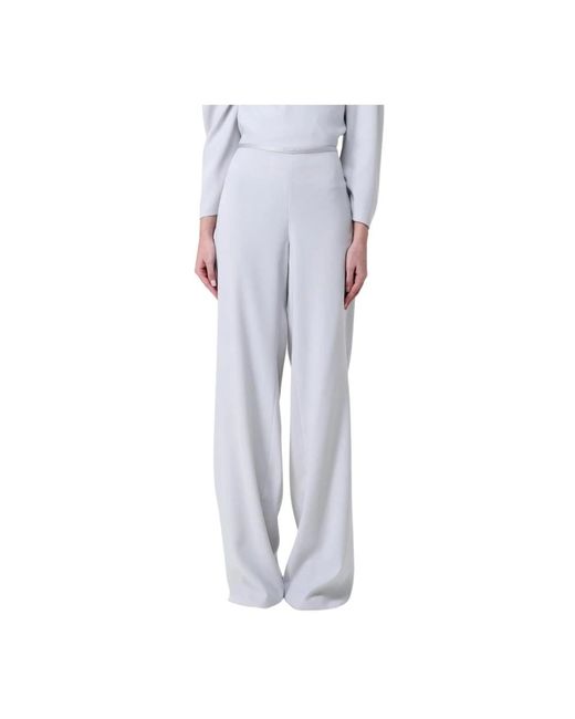 Emporio Armani Blue Wide Trousers