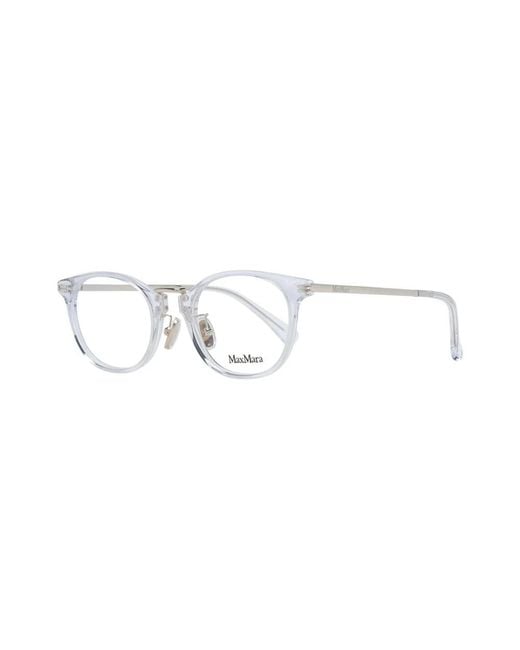 Max Mara Accessoires ,Wit ,Ronde Optische Frames in het Metallic
