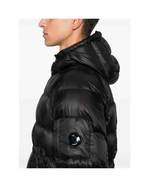 C P Company Black Winter Jackets for men