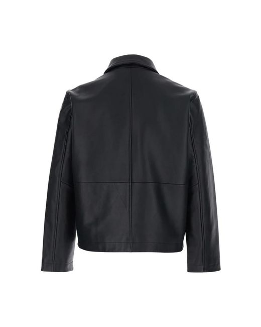 sunflower Jassen ,Zwart ,Leer Kort Leren Jack in het Black voor heren