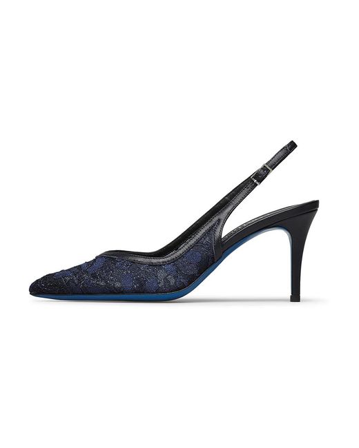 Loriblu Schoenen ,Blauw ,Leer Slingback in het Blue