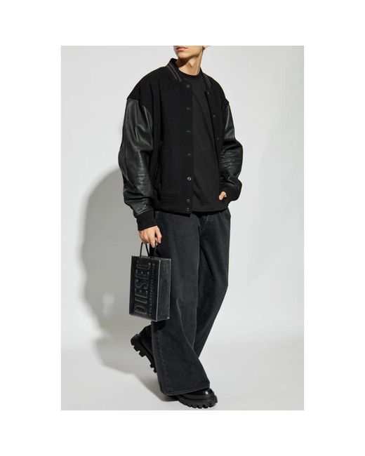 DIESEL Black Bomber Jackets for men