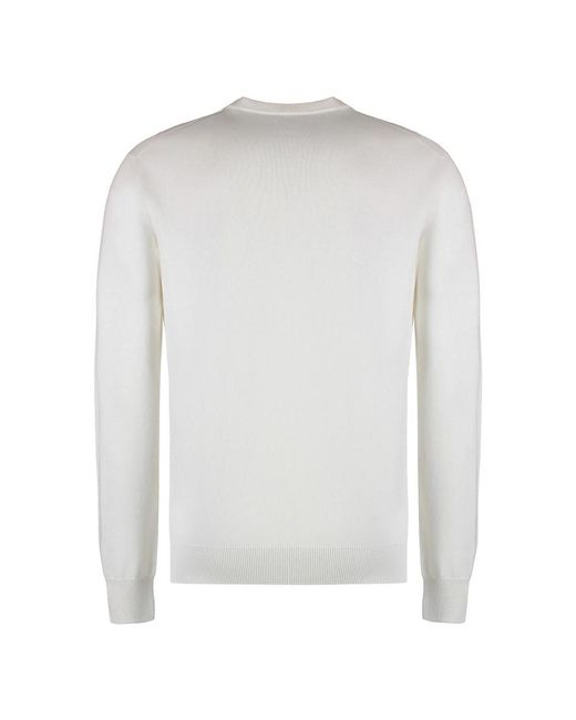 THE (Alphabet) White Round-Neck Knitwear for men