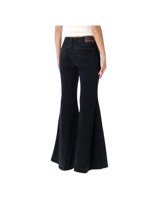 DIESEL Jeans ,Zwart ,Denim D-Bleess Flared Denim in het Blue