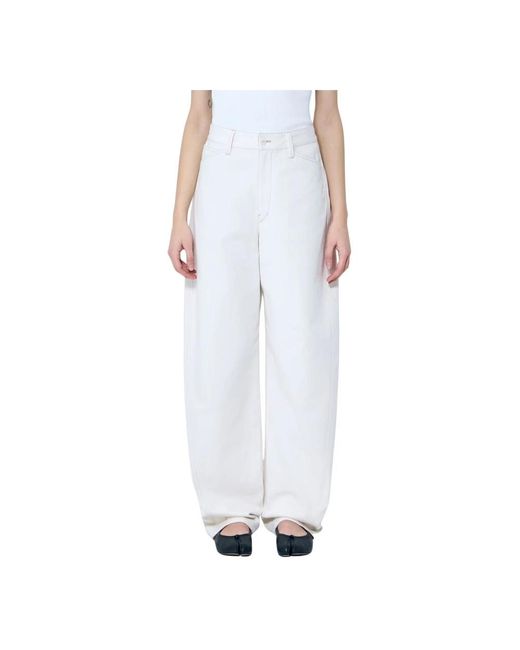 Wide Trousers Lemaire de color White