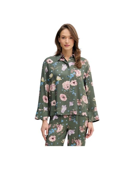 Ouí Bedrukte Viscose Blouse in het Green