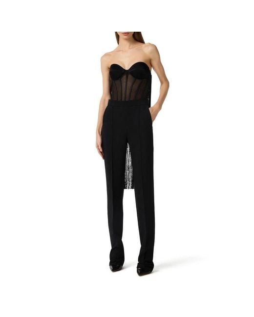 Elisabetta Franchi Black Sleeveless Tops