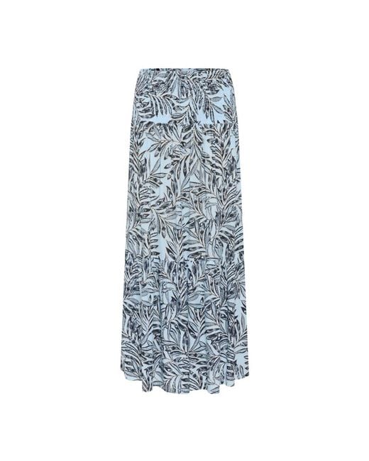 Kaffe Rokken ,Blauw ,Maxi Smock Rok in het Blue