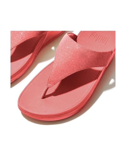 Fitflop Red Korall shimmerlux sandalen lulu stil
