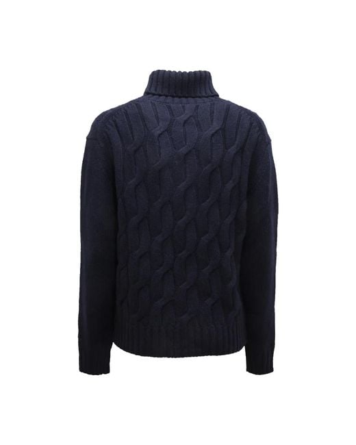 Mc2 Saint Barth Blue Turtlenecks