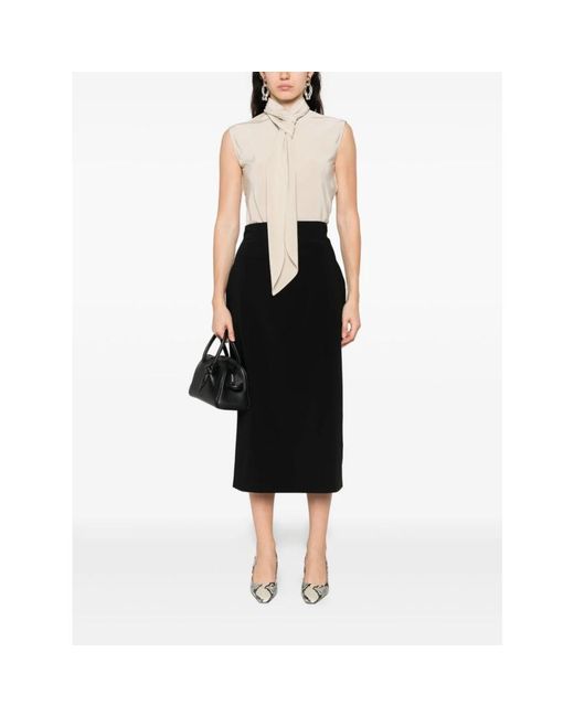 Alberta Ferretti Black Midi Skirts