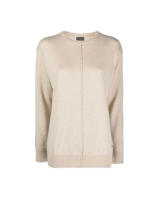 Lorena Antoniazzi Natural Round-Neck Knitwear