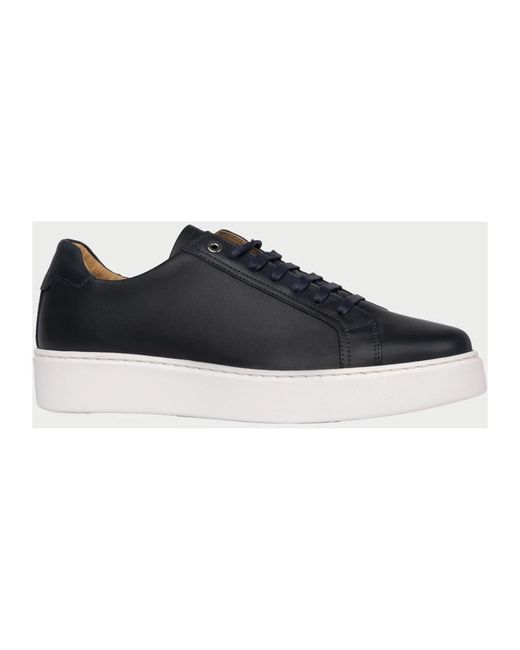 Exton Blaue ledersneaker in Blue für Herren