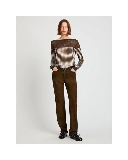 Proenza Schouler Brown Straight Trousers