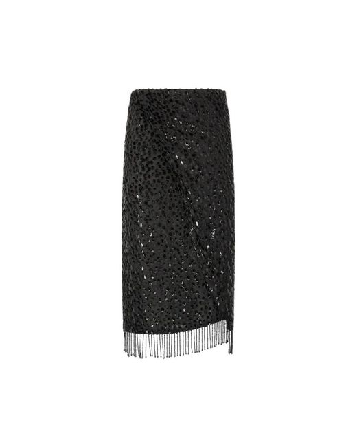 Roberto Cavalli Black Midi Skirts