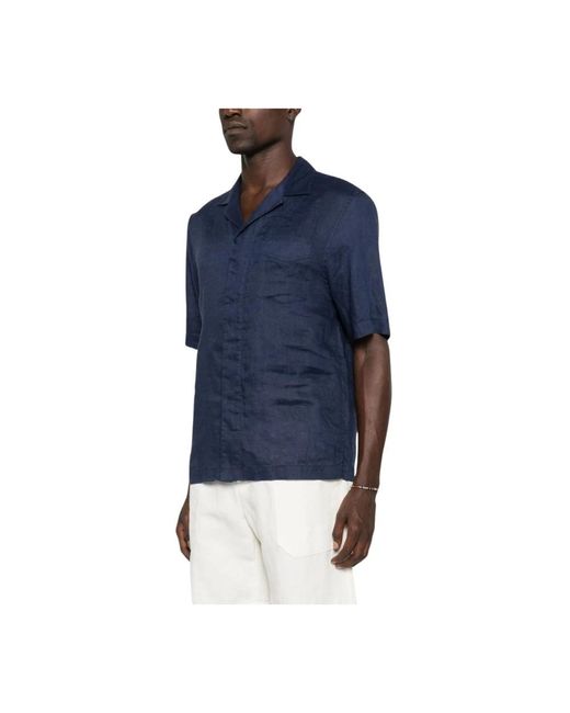 Paolo Pecora Blue Short Sleeve Shirts for men