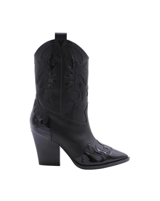 Lola Cruz Black Cowboy Boots