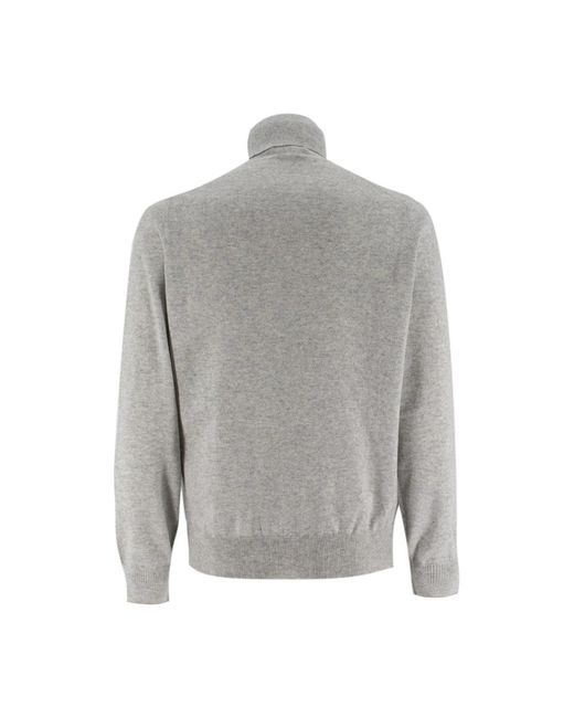 Brunello Cucinelli Gray Cashmere Knitwear for men