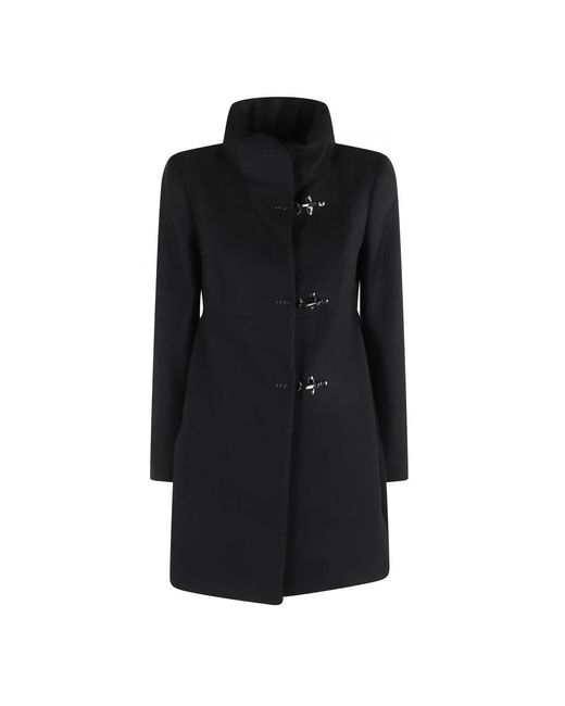 Fay Black Single-Breasted Coats