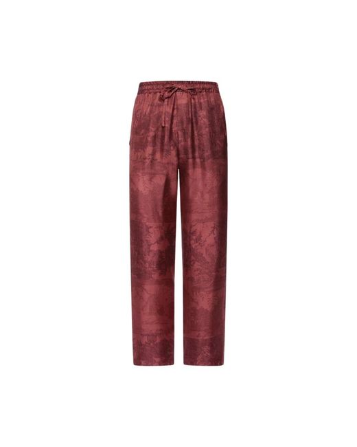 Pierre Louis Mascia Red Straight Trousers
