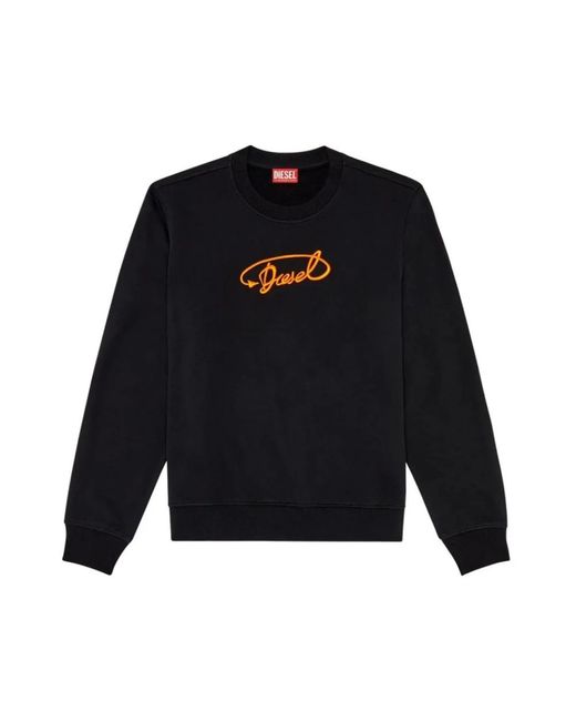 DIESEL Hoodies & Sweatvesten ,Zwart ,Katoen Stijlvolle Sweatshirts En Hoodies Collectie in het Blue voor heren