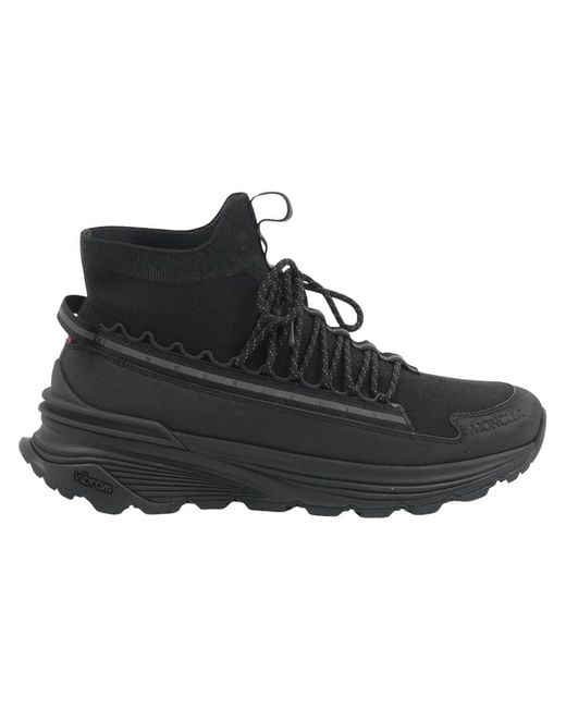 Moncler Black Lace-Up Boots for men
