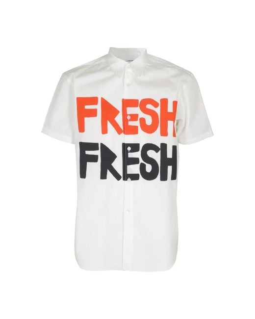 Comme des Garçons White Short Sleeve Shirts for men