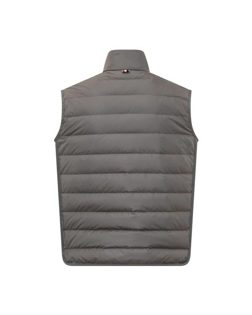 Thom Browne Jassen ,Grijs ,Leer Down Knit Vest in het Gray voor heren