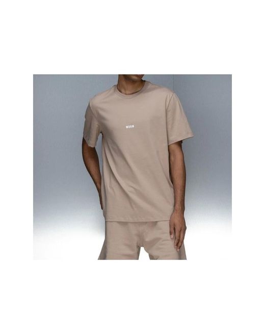 MSGM Natural T-Shirts for men