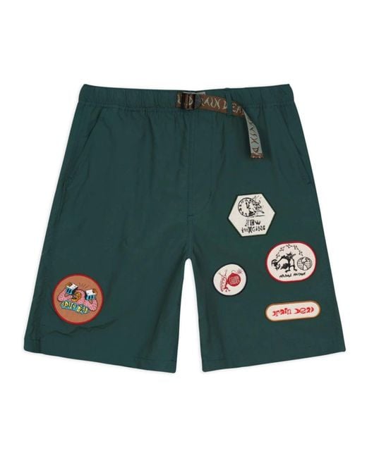 Brain Dead Green Casual Shorts for men