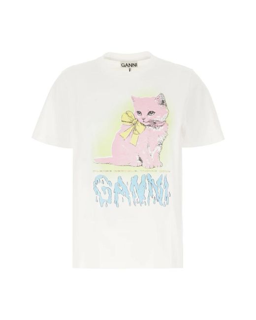 Ganni White T-Shirts