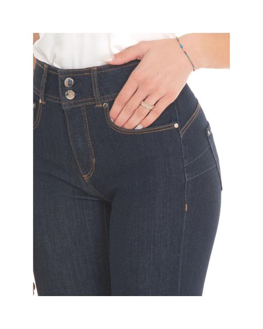 Jeans > cropped jeans Guess en coloris Blue