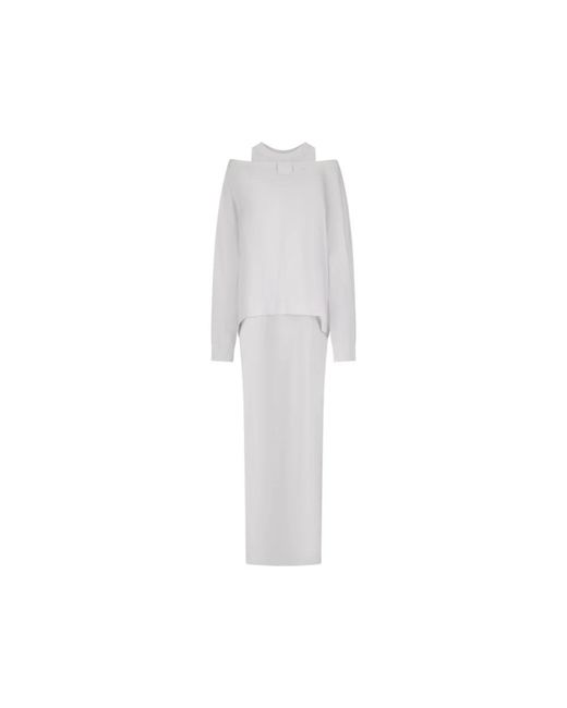 DARKPARK White Knitted Dresses