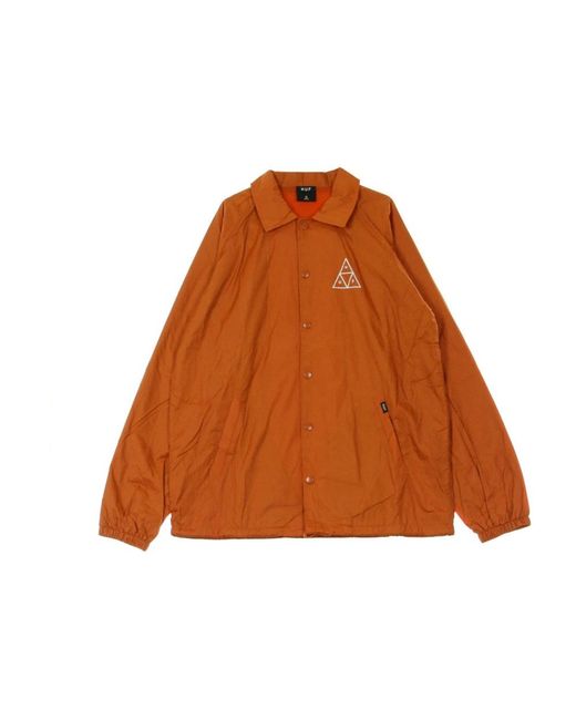 Huf Essentials Trainerjacke in Brown für Herren