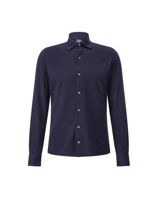 Finamore 1925 Elegantes Hemd Toronto in Blue für Herren