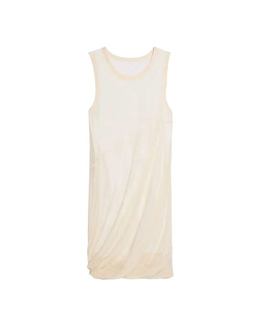 Helmut Lang Kleedjes ,Wit ,Katoen Bubble Jurk in het Natural