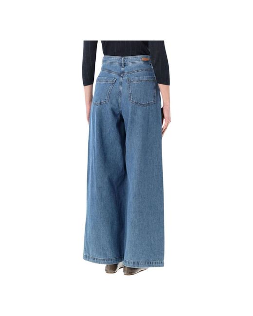 Sessun Blue Wide Jeans