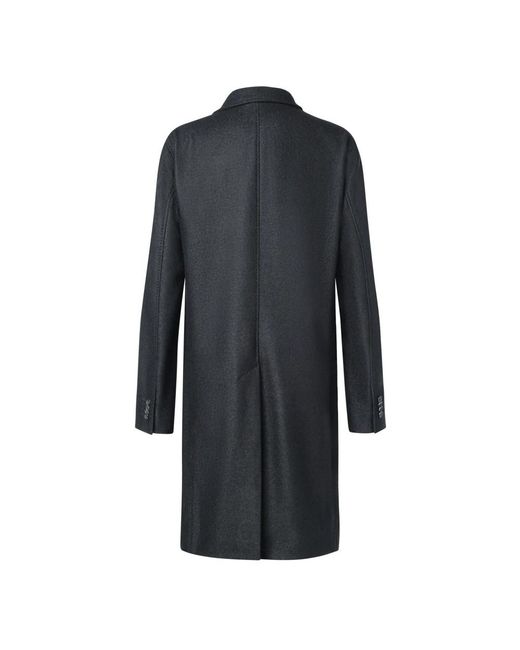 Windsor. Centro Virgin Wool Coat in het Black voor heren