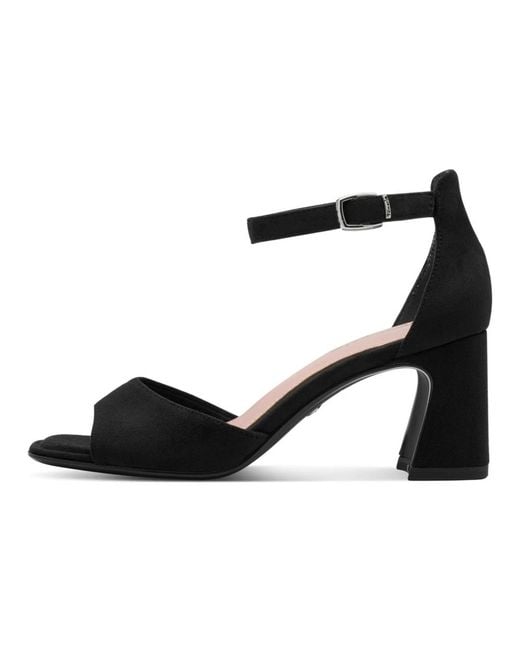 Tamaris Black High Heel Sandals