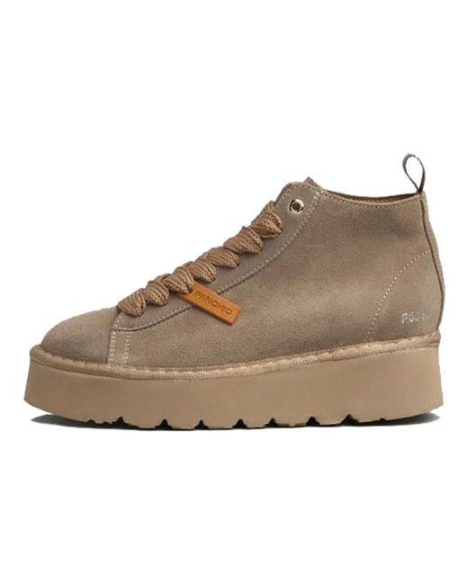 Pànchic Brown Lace-Up Boots
