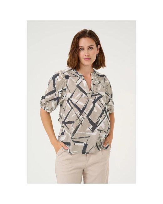 Blouses Kaffe de color Gray