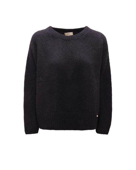 Herno Truien & Vesten ,Blauw ,Wol Wollen Trui in het Black