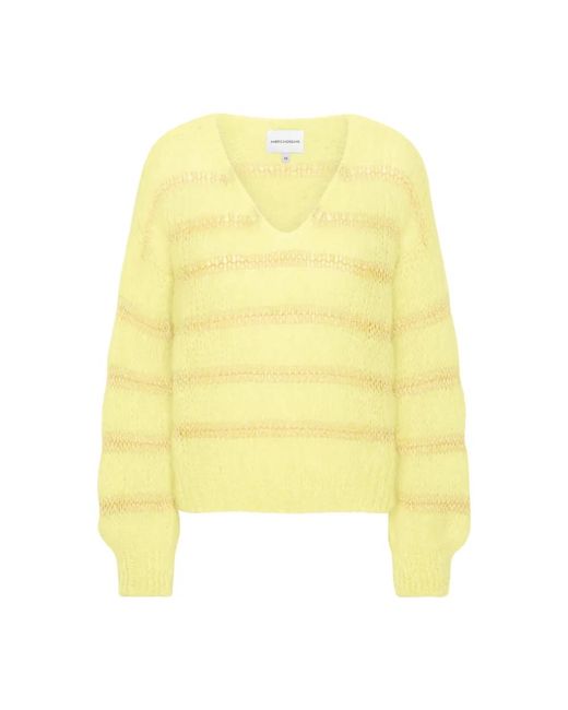 V-Neck Knitwear di American Dreams in Yellow