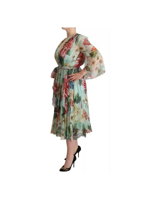 Dolce & Gabbana Green Midi Dresses