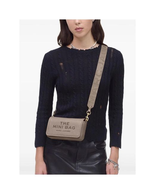 Marc Jacobs Gray Mini Leder Crossbody Tasche
