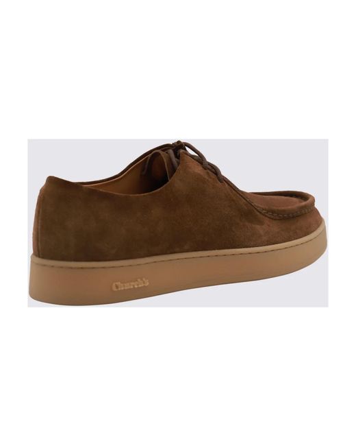 Church's Brown Suede Formal Shoes for men