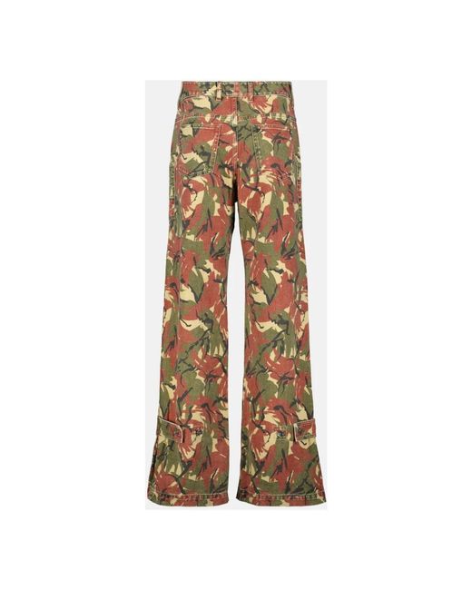 Rabanne Jeans ,Veelkleurig ,Katoen Camouflage Cargo Jeans Lente-Zomer 2025 in het Natural