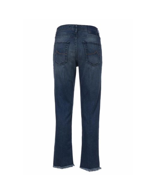 Jacob Cohen Blue Cropped Jeans