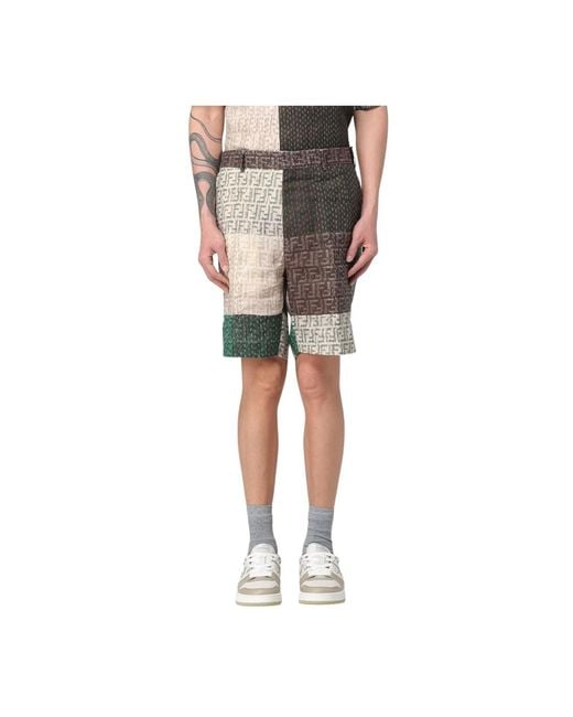 Casual Shorts Fendi de hombre de color Multicolor