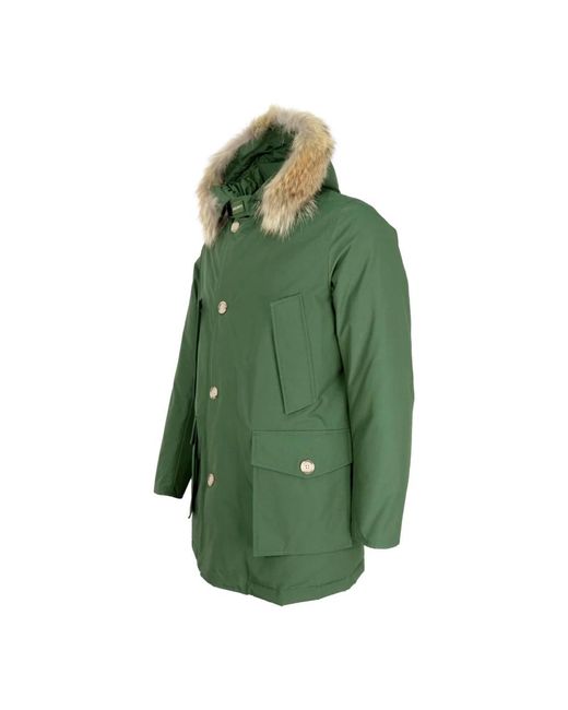 Woolrich Green Winter Jackets for men